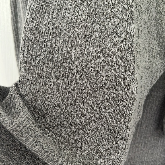 Bobeau Gray Ribbed Wrap Long Sleeve Top - Picture 6 of 11